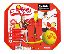 Load image into Gallery viewer, Swingball is sporty fun for all the family, this classic game has been re-invented so it is now able to be played on all surfaces.  Just fill the base and take to all your favourite places, festivals with friends, in the garden with family, even in the street with your neighbours.