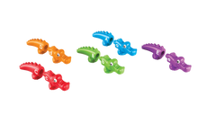Load image into Gallery viewer, Encourage children to master early learning skills in a snap! Printed alligators are easy for little hands to snap together and pull apart. Colourful alligator heads and tails are printed with uppercase and lowercase letters. Children match the head of an alligator with the correct tail to build letter recognition. Includes the whole alphabet.