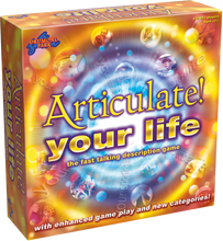 Load image into Gallery viewer, Articulate your life brought to you by Drummond Park, is the exciting, fast paced description game that takes all the fun of the classic Articulate! game and gives it a TWIST.  Articulate you life has new categories, new bonuses and a variable time limit.  Articulate your life will create laughter for all the family, all year round.