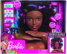Load image into Gallery viewer, The Barbie Rainbow Deluxe Styling Head is great for every little one that loves to style hair and maybe even want to become a stylist themselves one day!
