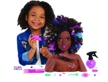Load image into Gallery viewer, The Barbie Rainbow Deluxe Styling Head is great for every little one that loves to style hair and maybe even want to become a stylist themselves one day!

