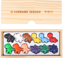 Load image into Gallery viewer, Beeswax Crayons easily bond to the paper, poster or artboard.  12 vibrant colours with different shapes help strengthen kids' drawing skill and operation skill.  Now it's time for drawing! Come on and enjoy crayon drawing with Jar Melo.