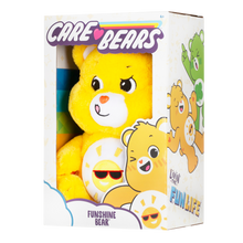 Load image into Gallery viewer, Playful Funshine Bear works hard to make sure that everyone is having a good time. His sense of humour makes him the life of any party and he really knows how to have fun. Each bear comes with a special care coin to collect & share! Each coin includes a way to share your care by showing others how much you care out loud! Say! Show it! Share it!
