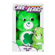 Load image into Gallery viewer, Good Luck Bear is loaded with Luck, and good things follow him wherever he goes.  You might say he leads a charmed life! Each bear comes with a special care coin to collect & share! Each coin includes a way to share your care by showing others how much you care out loud! Say! Show it! Share it!