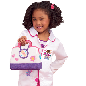 Little one's can have lots of fun pretending to be a doctor with this fun Doc McStuffin Doctor Bag Set, fantastic role play item with a light and sound stethoscope, ID card thermometer and many other items so your little one can make mummy and daddy all better! 