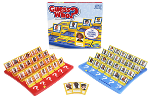 Guess Who? The original guessing game! Guess your opponent's mystery character first to win! Features classic tabletop boards! Ask your opponent question's such as 'Is your person wearing a hat?' if the answer is no then put down all the people that do have a hat on! Ask all the right questions until you are left with the person your opponent has to win the game.