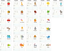 Load image into Gallery viewer, These fantastic cards are great to help your little one with their handwriting & learning.  Each wipeable card has an image they will recognise and a word or sum they will need to copy using the markers provided, the cards can be wiped clean with the wiping rags and used again for next time.