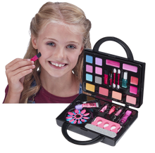Load image into Gallery viewer, Every little girl loves to watch mummy do her make-up, and if he gets to use some of mummy's make-up then even better, well now your little one can use her own make-up from her very own make-up bag, it's perfect to use as a handbag that your daughter can take with her and pretend to be grown up.  You and your little girl can have a pamper night together doing beautiful sparkly make-up and nails, with over 16 colours for eyes, lips and cheeks.
