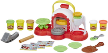 Load image into Gallery viewer, Girls and boys get to pretend they are making their very own pizza's with Play-Doh Stamp'N' Top Pizza maker! They can run their pizzeria and serve what they make to family and friends.