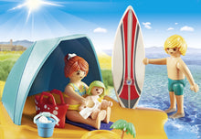 Load image into Gallery viewer, Playmobil Fun at the beach is great for boy and girls, your little one can pretend to be on a beach on a sunny day, playing in the sand and in the sea!