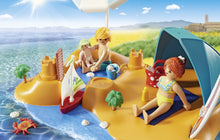 Load image into Gallery viewer, Playmobil Fun at the beach is great for boy and girls, your little one can pretend to be on a beach on a sunny day, playing in the sand and in the sea!