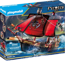 Load image into Gallery viewer, The Playmobil Pirates Ship is the ideal gift for any sailors out there!  Your child will have fun pretending to be a pirate and sailing the seven seas on this fantastic pirate ship!  They can fire canons and make the characters walk the plank!