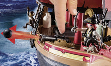 Load image into Gallery viewer, The Playmobil Pirates Ship is the ideal gift for any sailors out there!  Your child will have fun pretending to be a pirate and sailing the seven seas on this fantastic pirate ship!  They can fire canons and make the characters walk the plank!