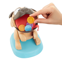 Load image into Gallery viewer, Great for dog lovers! this game will have you and you little ones laughing their heads off as you pick a treat, stack it on his nose, press his paw, then if the pug eats, you win the treats! Its the simple game your little ones will love to play with their friends and family.