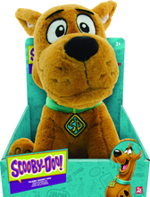 Load image into Gallery viewer, Scooby Doo.....everyones favourite dog! Scooby says 10 iconic phrases when you squeeze his paw! Ruh-Roh! Now you can have a best friend to chat with where ever you go! You and Scooby can solve mysteries together!