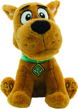 Load image into Gallery viewer, Scooby Doo.....everyones favourite dog! Scooby says 10 iconic phrases when you squeeze his paw! Ruh-Roh! Now you can have a best friend to chat with where ever you go! You and Scooby can solve mysteries together!
