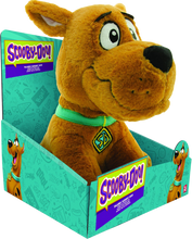Load image into Gallery viewer, Scooby Doo.....everyones favourite dog! Scooby says 10 iconic phrases when you squeeze his paw! Ruh-Roh! Now you can have a best friend to chat with where ever you go! You and Scooby can solve mysteries together!