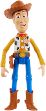 Load image into Gallery viewer, Woody is brought to life! This fantastic loveable Pixar character has 15+sounds and phrases for your little ones to enjoy and pretend they are to in the movie Toy Story! Re-live your favourite movie moments with this fully articulated talking figure!