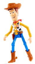 Load image into Gallery viewer, Woody is brought to life! This fantastic loveable Pixar character has 15+sounds and phrases for your little ones to enjoy and pretend they are to in the movie Toy Story! Re-live your favourite movie moments with this fully articulated talking figure!