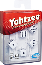 Load image into Gallery viewer, Yahtzee is the fantastic travel dice game that will keep the family occupied for hours.  You shake the dice and check the score sheet to see what sequence gives you the best score, if you are lucky you may even roll a sequence of 5 of the same number, if you do, be sure to shout yahtzee and win lots of points.  Count up your points at the end and the person with the most amount of points wins.