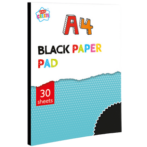 Is your child into arts & crafts? Then he/she will love this A4 Black Paper Pad, imagine the artwork your little one will be able to create with this great A4 Black Paper Pad, great for use as a rainy day activity, they will enjoy folding and cutting this fantastic paper.  Can be easily torn out of the pad and used for all kinds of cutting and folding activities.