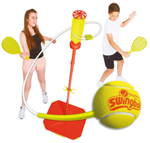 Load image into Gallery viewer, Swingball is sporty fun for all the family, this classic game has been re-invented so it is now able to be played on all surfaces.  Just fill the base and take to all your favourite places, festivals with friends, in the garden with family, even in the street with your neighbours.

