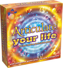 Load image into Gallery viewer, Articulate your life brought to you by Drummond Park, is the exciting, fast paced description game that takes all the fun of the classic Articulate! game and gives it a TWIST.  Articulate you life has new categories, new bonuses and a variable time limit.  Articulate your life will create laughter for all the family, all year round.
