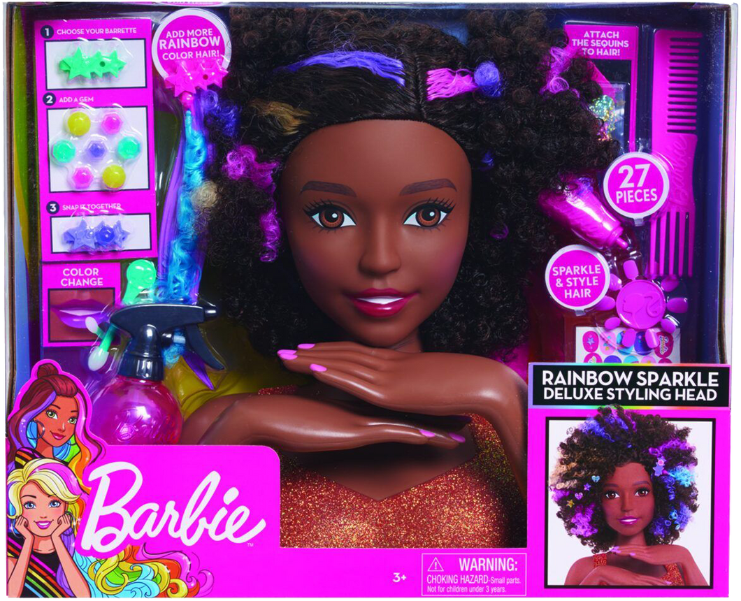 Barbie rainbow sparkle deluxe styling head sales
