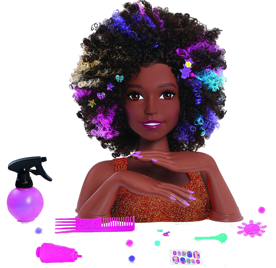 Barbie Styling Head Afro Hair Humpty Dumpty Toys