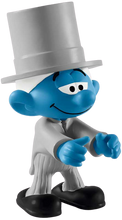 Load image into Gallery viewer, The Schleich® figurines are all modelled in finest detail and encourage children to play and learn at the same time. The Smurf groom is very happy, because he&#39;s getting married today in his top hat and tails.
