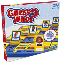Load image into Gallery viewer, Guess Who? The original guessing game! Guess your opponent&#39;s mystery character first to win! Features classic tabletop boards! Ask your opponent question&#39;s such as &#39;Is your person wearing a hat?&#39; if the answer is no then put down all the people that do have a hat on! Ask all the right questions until you are left with the person your opponent has to win the game.

