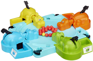 Who's a Hungry Hippo? Join the frenzy as you release the marbles, race to make your hippo chomp and gobble the most marbles to win! You'll have a chomping good time with this classic game of Hungry Hippo's 