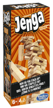 Load image into Gallery viewer, How do you JENGA? Its the Classic stacking game of JENGA! Each stackable piece is made from genuine hardwood.  Take it in turns to pull out a piece and stack it on top, is your hand steady enough to not let it crash? This classic game of JENGA! is fun for all the family and great for a games night with your friends.
