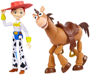 Jessie & Bullseye come to life! Boys and Girls will love to pretend that these lovable characters are alive as they reenact scenes from Toy Story,  Jessie & Bullseye are best pals and your little one can take them on adventures where ever they go. 