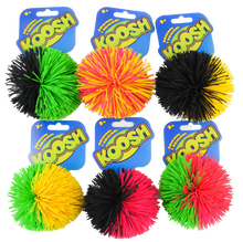 Load image into Gallery viewer, Who remembers Koosh Balls? The original fidget toy! Easy to pick up but hard to put down! this fun ball is great to play catch with indoors or outdoors, why not try 3 to juggle with? This rubber pom pom ball is #unputdownable! Amazing for little ones or adults can use this a s a stress ball on their desk!
