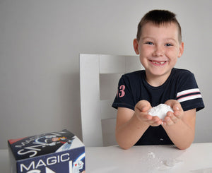 Create your own magical snow, Just Add Water! Create wonderful, realistic and fluffy snow. Adding water will immediately fluff up the snow as it magically transforms to 100 times it's size! Create beautiful snowy scenes.  Perfect for decoration.