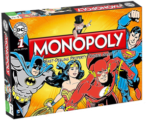 For fans of DC comics, this version of Monopoly is great for you! Tour DC comics for the hottest properties: heroes and villians, planets, planets and companies are all up for grabs.  Invest in the detective agencies and hideouts, then watch the rent come pouring in!  Make deals with other players and look out for bargains at auction, there are many ways to get what you want. 
