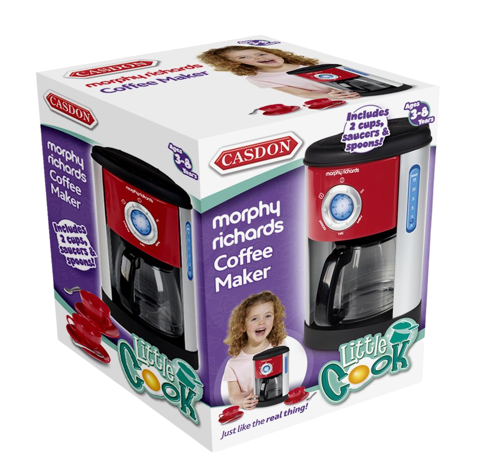 Anyone for coffee? Lets pretend with this miniature realistic version of the Morphy Richards coffee maker.  Kids love to copy their mummy and daddy, they will be just like the grown ups making an Americana with this fantastic kitchen accessory.  Your little one will have great fun making coffee in the kitchen with you and serving for friends and family to enjoy.  So realistic it's just like the real thing.