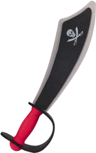 Load image into Gallery viewer, Become a pirate, with the iconic foam cutlass, great for kids to play with and not get hurt, ideal for boys or girls, this fantastic sword comes complete wit skull and cross &#39;sword&#39; logo on the &#39;blade&#39;.  Watch your little ones have the time of their lives pretending to be pirates indoors or outdoors.
