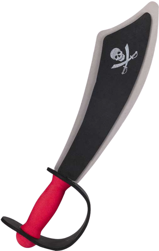 Become a pirate, with the iconic foam cutlass, great for kids to play with and not get hurt, ideal for boys or girls, this fantastic sword comes complete wit skull and cross 'sword' logo on the 'blade'.  Watch your little ones have the time of their lives pretending to be pirates indoors or outdoors.