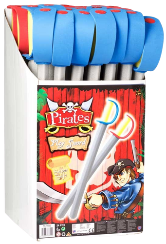 The Pirate Foam Sword is ideal for imaginative play. The soft foam makes the sword ideal for younger children. This foam sword either comes with a red or blue handle, colour will be picked at random.