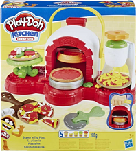 Load image into Gallery viewer, Girls and boys get to pretend they are making their very own pizza&#39;s with Play-Doh Stamp&#39;N&#39; Top Pizza maker! They can run their pizzeria and serve what they make to family and friends.
