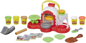 Girls and boys get to pretend they are making their very own pizza's with Play-Doh Stamp'N' Top Pizza maker! They can run their pizzeria and serve what they make to family and friends.