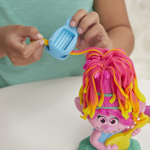 Every girl loves the adorable character Poppy from Trolls World Tour, she has now been combined with Play-Doh and every girls love of hair styling. She comes complete with all the girly colours of play-doh you require to give her some very funky syles!