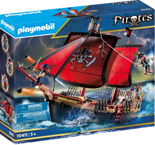 The Playmobil Pirates Ship is the ideal gift for any sailors out there!  Your child will have fun pretending to be a pirate and sailing the seven seas on this fantastic pirate ship!  They can fire canons and make the characters walk the plank!