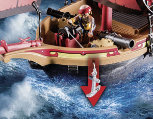 The Playmobil Pirates Ship is the ideal gift for any sailors out there!  Your child will have fun pretending to be a pirate and sailing the seven seas on this fantastic pirate ship!  They can fire canons and make the characters walk the plank!