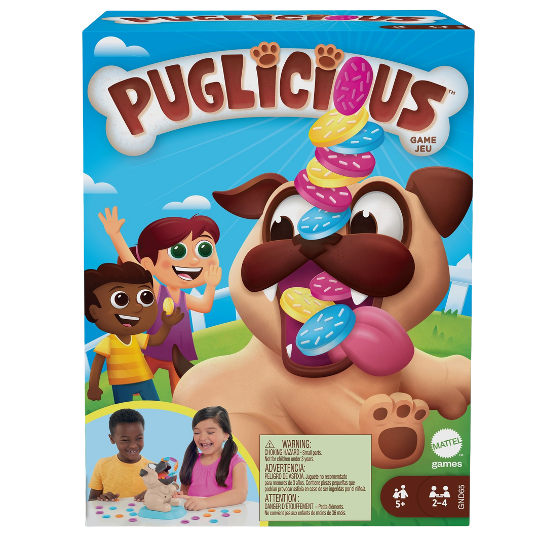 Great for dog lovers! this game will have you and you little ones laughing their heads off as you pick a treat, stack it on his nose, press his paw, then if the pug eats, you win the treats! Its the simple game your little ones will love to play with their friends and family.