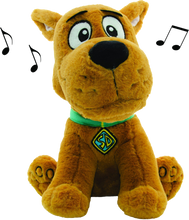 Load image into Gallery viewer, Scooby Doo.....everyones favourite dog! Scooby says 10 iconic phrases when you squeeze his paw! Ruh-Roh! Now you can have a best friend to chat with where ever you go! You and Scooby can solve mysteries together!
