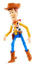 Load image into Gallery viewer, Woody is brought to life! This fantastic loveable Pixar character has 15+sounds and phrases for your little ones to enjoy and pretend they are to in the movie Toy Story! Re-live your favourite movie moments with this fully articulated talking figure!
