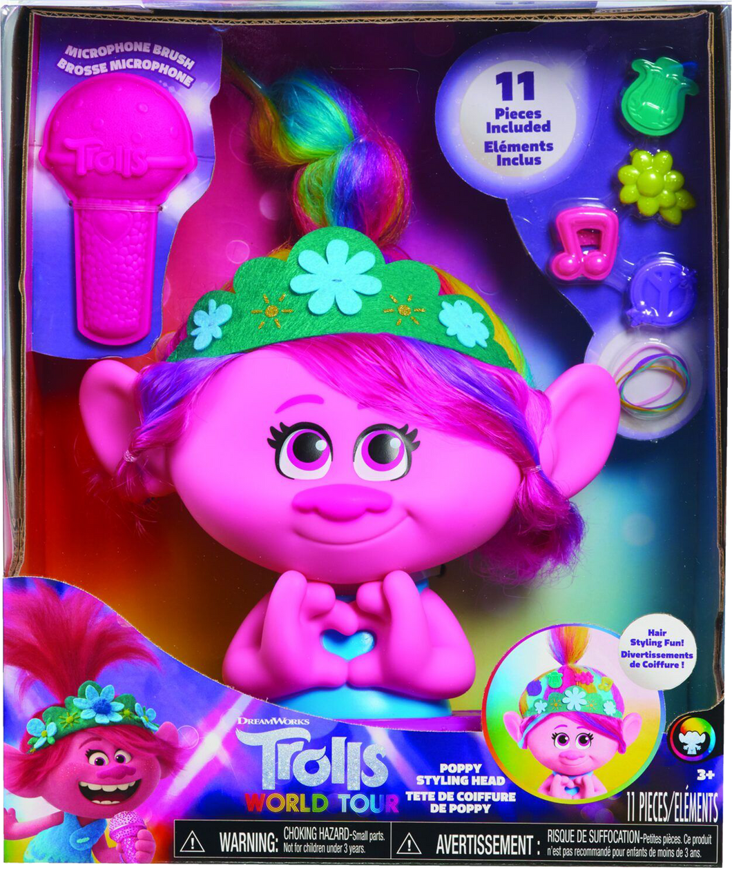 Trolls World Tour Poppy Styling Head Humpty Dumpty Toys
